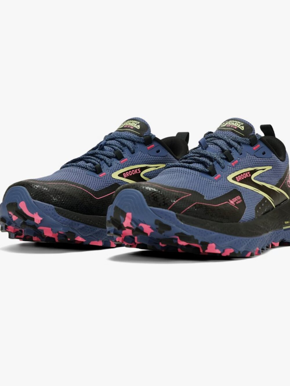 NEW Brooks Cascadia 18 GTX 1204151B464 Blue/Pink Trail Shoes Women's 8.5 US